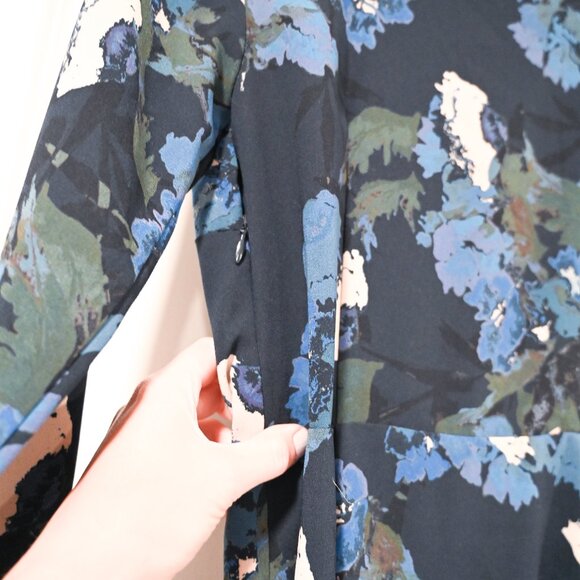 Wilfred Aritizia Aubagne Print Tie Front Midi Dress Size 0 NWT - Picture 9 of 12